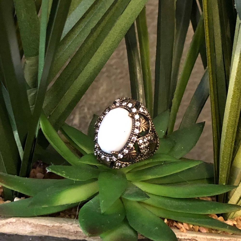 Antique style Ring sultana sterling silver 925